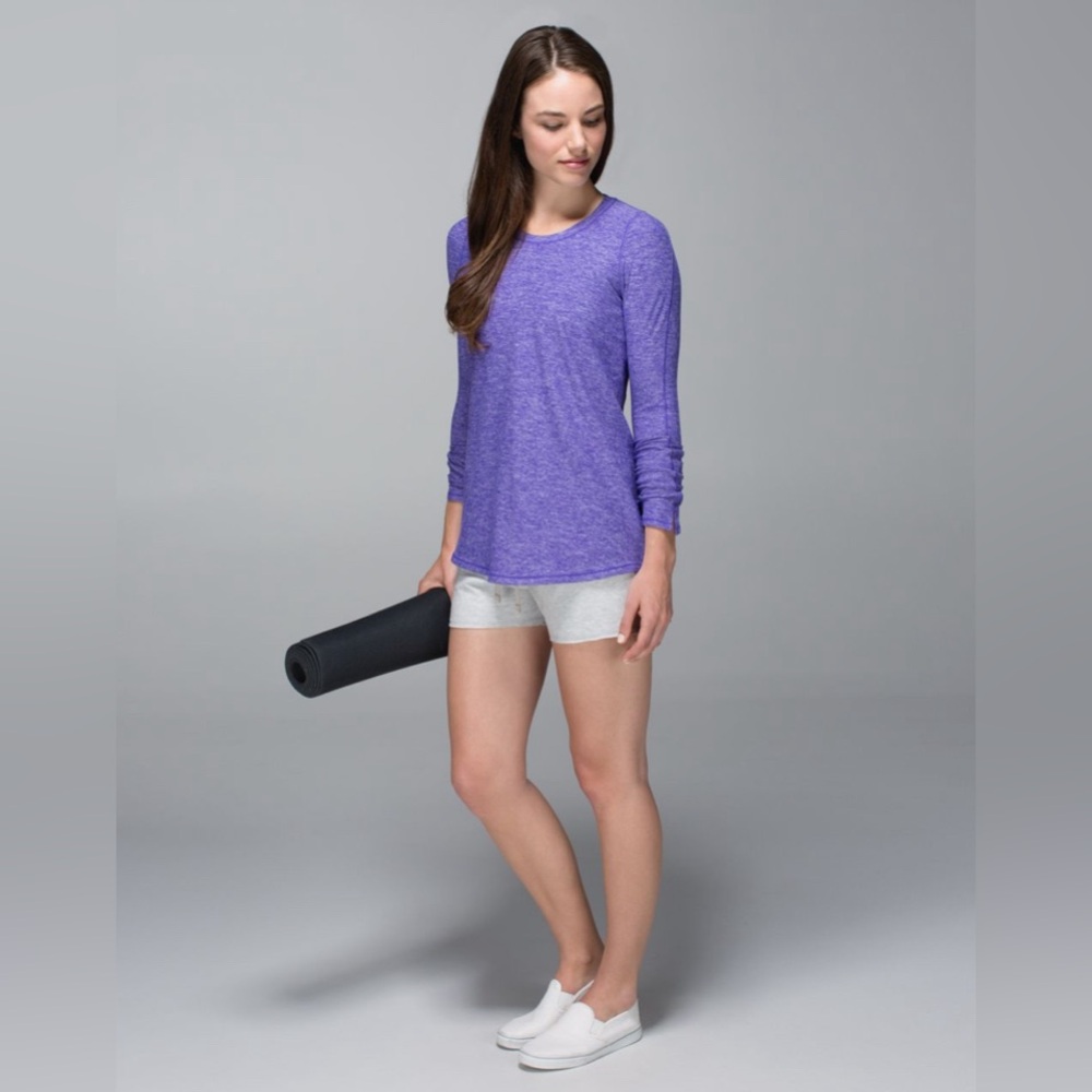 Lululemon Tuck & Flow Long Sleeve- Heathered Bruised Berry size 6(?)